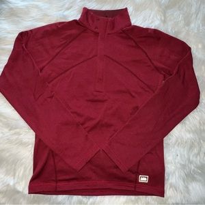 REI 1/4 Zip Mock Neck Long Sleeve Fleece Pullover